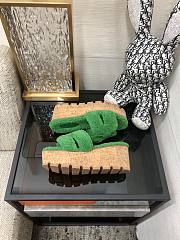 Hermes Oran green heeled sandals - 2