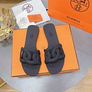 Hermes Aloha black sandals - 5