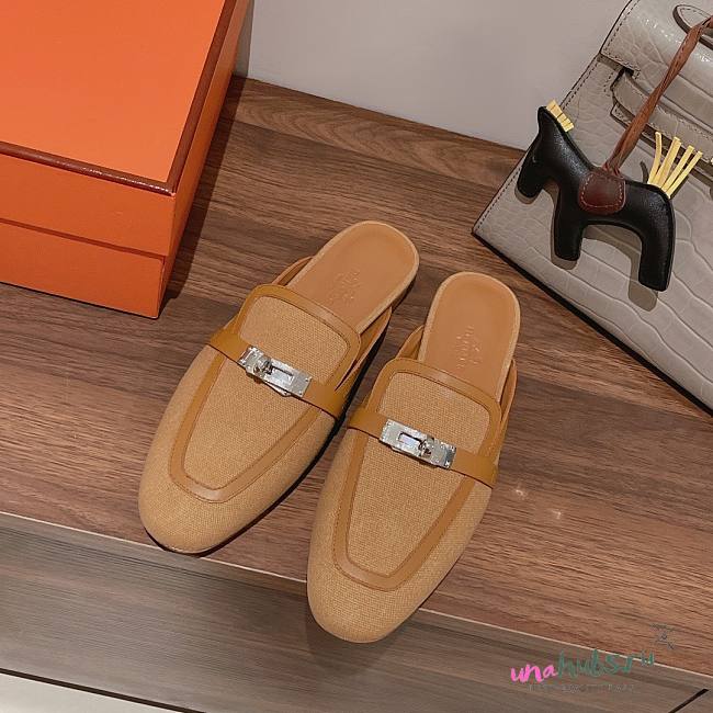 Hermes Oz brown loafers - 1