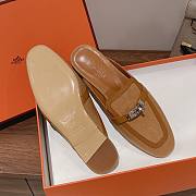 Hermes Oz brown loafers - 6