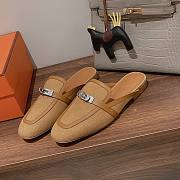 Hermes Oz brown loafers - 3