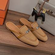 Hermes Oz brown loafers - 2