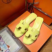 Hermes yellow slippers  - 1