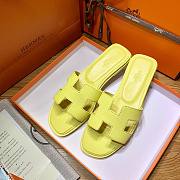 Hermes yellow slippers  - 6