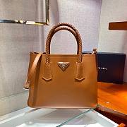 Prada Medium Double tote brown leather bag - 3