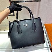 Prada Medium Double tote black leather bag - 1