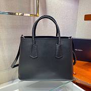 Prada Medium Double tote black leather bag - 4