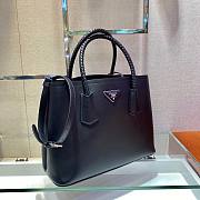 Prada Medium Double tote black leather bag - 2