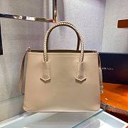 Prada Medium Double tote beige leather bag - 3