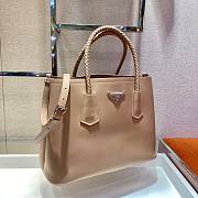 Prada Medium Double tote beige leather bag - 4