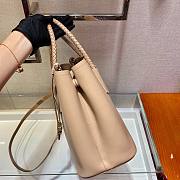 Prada Medium Double tote beige leather bag - 6