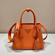 Prada Orange Saffiano Leather Mini Galleria Tote Bag - 1