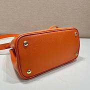 Prada Orange Saffiano Leather Mini Galleria Tote Bag - 6