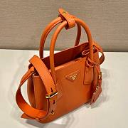 Prada Orange Saffiano Leather Mini Galleria Tote Bag - 4