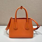 Prada Orange Saffiano Leather Mini Galleria Tote Bag - 2