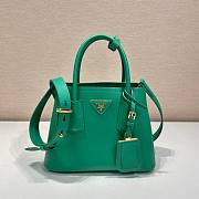 Prada Green Saffiano Leather Mini Galleria Tote Bag - 1