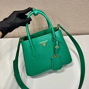 Prada Green Saffiano Leather Mini Galleria Tote Bag - 3