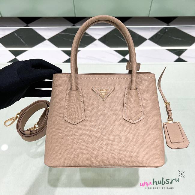 Prada Pink Saffiano Leather Mini Galleria Tote Bag - 1