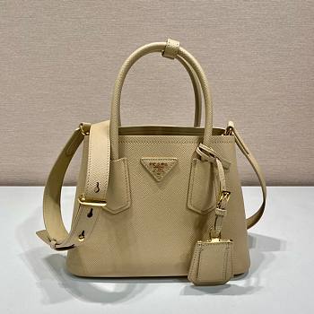 Prada Beige Saffiano Leather Mini Galleria Tote Bag