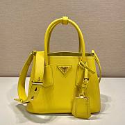 Prada Yellow Saffiano Leather Mini Galleria Tote Bag - 1