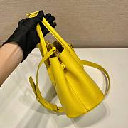 Prada Yellow Saffiano Leather Mini Galleria Tote Bag - 4