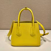 Prada Yellow Saffiano Leather Mini Galleria Tote Bag - 5