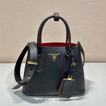 Prada Black Saffiano Leather Mini Galleria Tote Bag