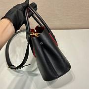 Prada Black Saffiano Leather Mini Galleria Tote Bag - 6