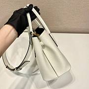 Prada White Saffiano Leather Mini Galleria Tote Bag - 6