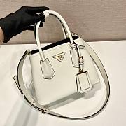 Prada White Saffiano Leather Mini Galleria Tote Bag - 5