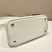 Prada White Saffiano Leather Mini Galleria Tote Bag - 3