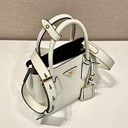 Prada White Saffiano Leather Mini Galleria Tote Bag - 2