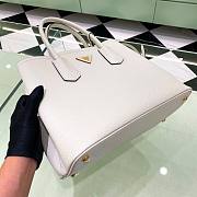 Prada White Saffiano Leather Small Galleria Tote Bag - 5