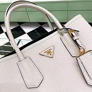 Prada White Saffiano Leather Small Galleria Tote Bag - 2