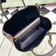 Prada Gray Saffiano Leather Small Galleria Tote Bag - 4