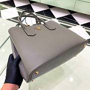 Prada Gray Saffiano Leather Small Galleria Tote Bag - 3