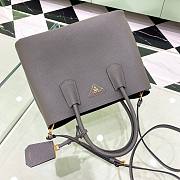 Prada Gray Saffiano Leather Small Galleria Tote Bag - 2