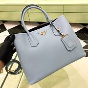 Prada Light Blue Saffiano Leather Small Galleria Tote Bag - 1