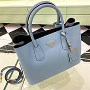 Prada Light Blue Saffiano Leather Small Galleria Tote Bag - 5