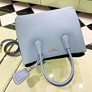 Prada Light Blue Saffiano Leather Small Galleria Tote Bag - 4