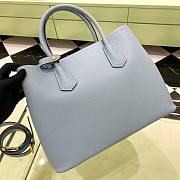 Prada Light Blue Saffiano Leather Small Galleria Tote Bag - 3