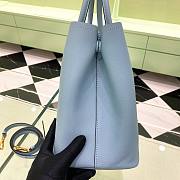 Prada Light Blue Saffiano Leather Small Galleria Tote Bag - 2