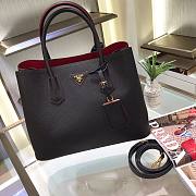 Prada Black Saffiano Leather Small Galleria Tote Bag - 5