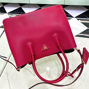 Prada Red Saffiano Leather Small Galleria Tote Bag - 3