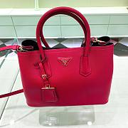 Prada Red Saffiano Leather Small Galleria Tote Bag - 4