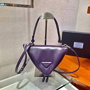 Prada Purple Triangular Padded Nappa Leather Crossbag - 1