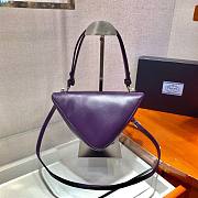 Prada Purple Triangular Padded Nappa Leather Crossbag - 5