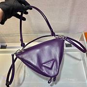 Prada Purple Triangular Padded Nappa Leather Crossbag - 4