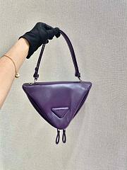 Prada Purple Triangular Padded Nappa Leather Crossbag - 6