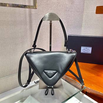 Prada Black Triangular Padded Nappa Leather Crossbag